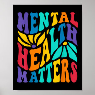 Poster Santé mentale super S Maladie cérébrale humaine Se