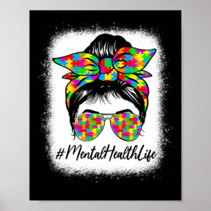 Poster Santé Messy Bun Femmes Soutenir la Sensibilisation