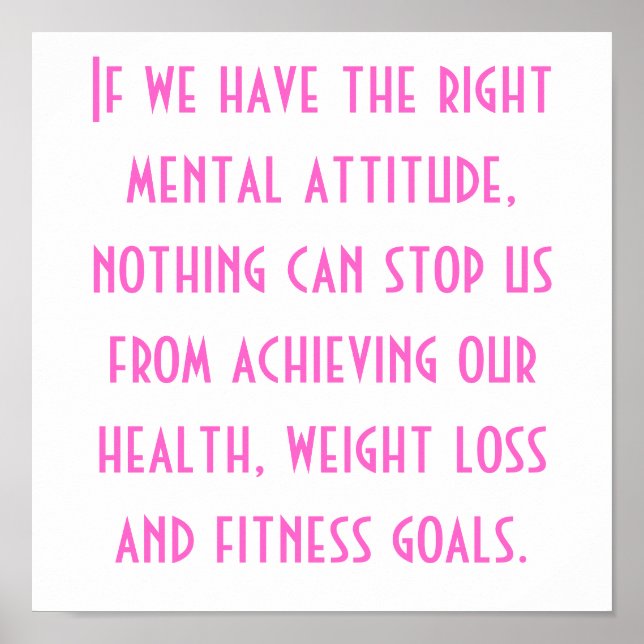 Poster Santé, perte de poids et objectifs de condition ph (Devant)