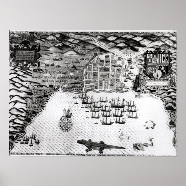 Poster Santiago, Cap-Vert, 1589 2 (Devant)