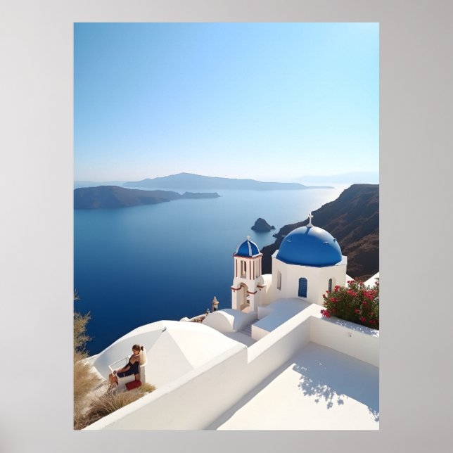 Poster Santorin Grèce (Devant)