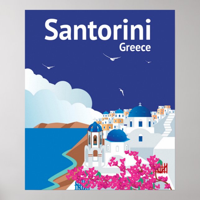 Poster Santorin Grèce (Devant)