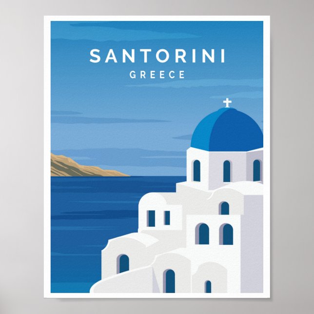 Poster Santorin Grèce (Devant)