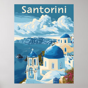 Poster Santorin Travel