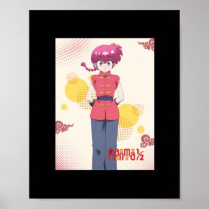 Poster Saotome Ranma Rang 12 Autocollant Rétro d'Anime