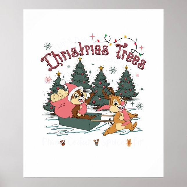 Poster sapin de noël de tic et tac (Devant)