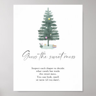 Poster Sapin de Noël - devine le doux désordre