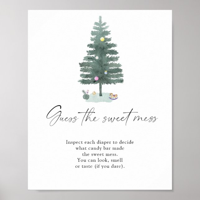 Poster Sapin de Noël - devine le doux désordre (Devant)