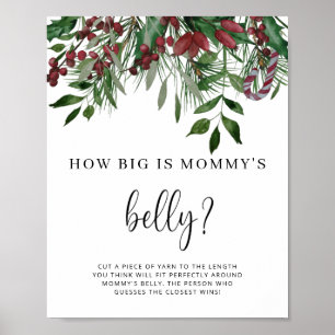 Poster Sapin de Noël grandeur du ventre de maman jeu