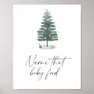 Poster sapin de Noël - Nom de bébé que de la nourriture