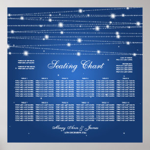 Poster Sapphire Blu mariage Sparkling Lines