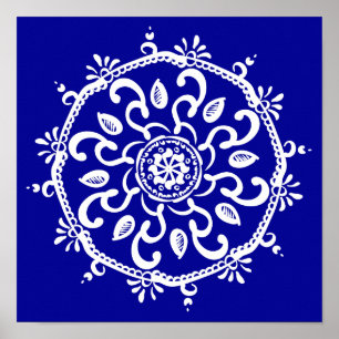 Poster Sapphire Mandala
