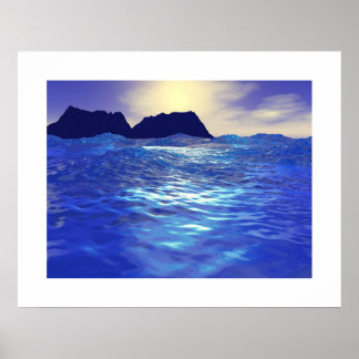 Poster Sapphire Waves