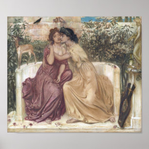Poster Sappho et Erinna dans un jardin grec (Lesbian Love