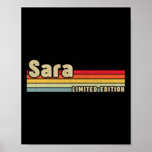 Poster Sara Nom Cadeau Personnalisé Anniversaire Fun Noël