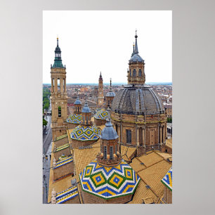 Poster Saragosse. La cathédrale de notre Madame du pilier