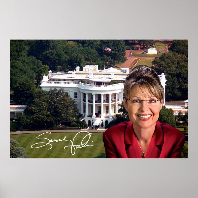 Poster Sarah Palin & Maison Blanche (Devant)
