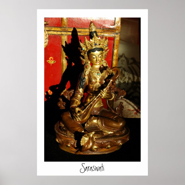 Poster Saraswati, Musique et Poésie (Devant)