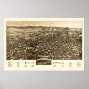 Poster Saratoga Springs, New York (1888)