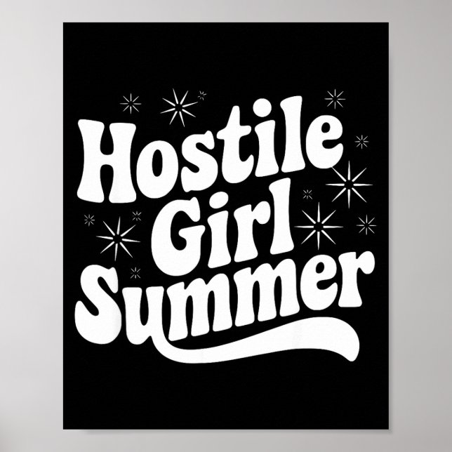 Poster Sarcastic Quote Retro Saying Hostile Girl Summer B (Devant)