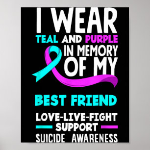 Poster Sarcelle Violet En Mémoire Du Suicide De Meilleur