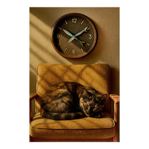 Poster Sardine O’clock Dreamtime – Art surréaliste de cha