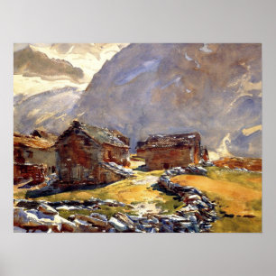 Poster Sargent - Chalets du col du Simplon 1911