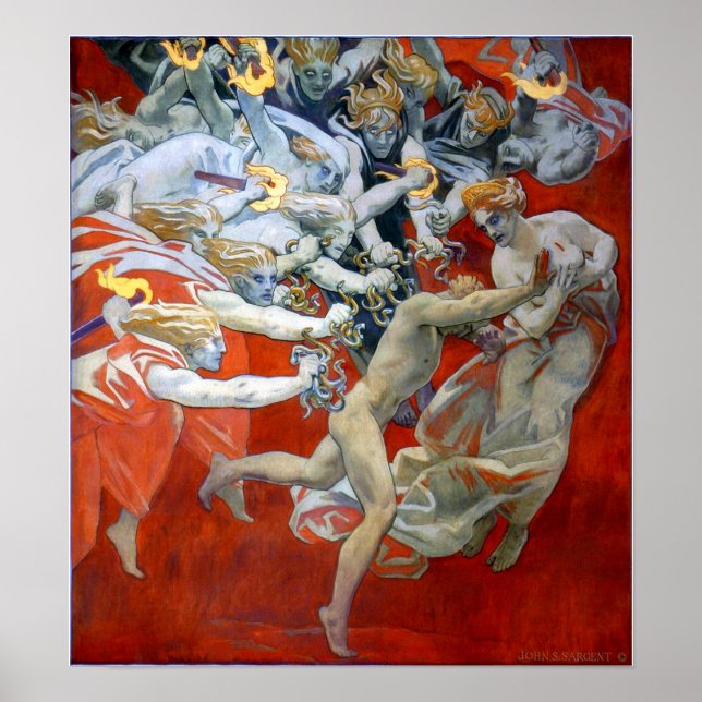 Poster Sargent - Oreste Poursuivi Par Les Furies 1921 (Devant)