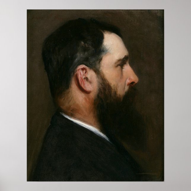Poster Sargent - Portrait De Claude Monet 1887 (Devant)
