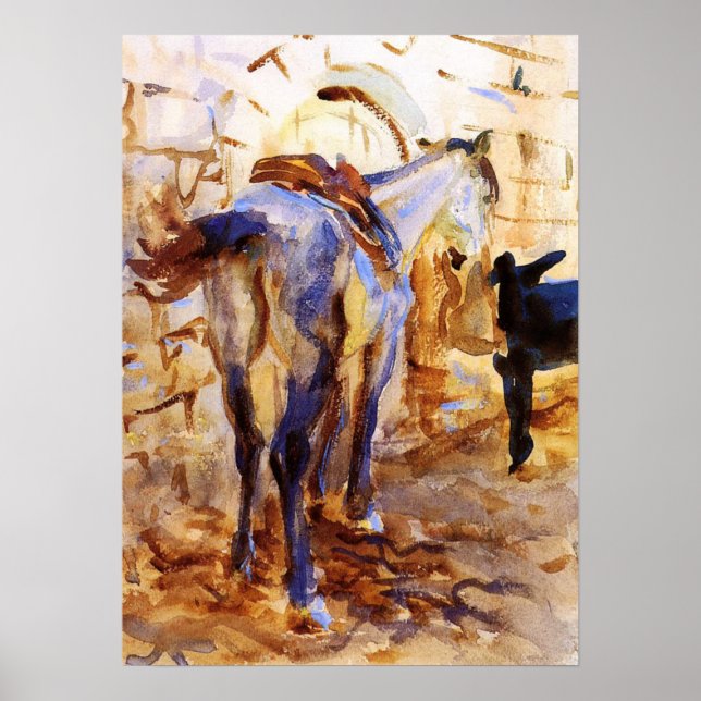 Poster Sargent - Saddle Horse Palestine 1905 (Devant)