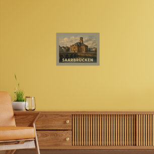Poster Sarrebruck Allemagne Ville Art