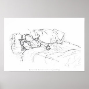 Poster Saskia Asleep In Bed, Rembrandt Remake-jlp