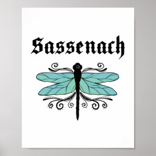 Poster Sassenach Dragonfly Outlander Amber Blue Cadeau Te