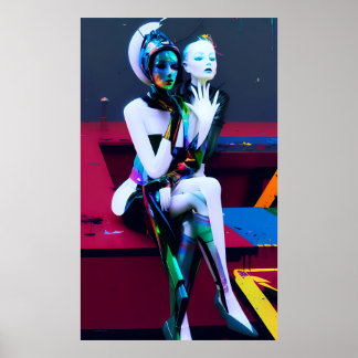 Poster S'asseoir sur l'avenir Ken Gage Sci-Fi