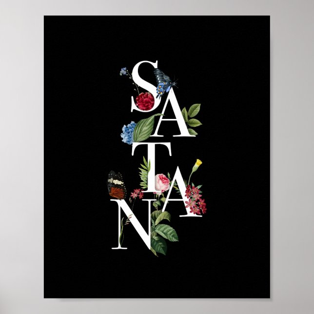 Poster Satan - Fleurs (Devant)