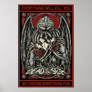 Poster Satan Tout Vous Tue Décor Imprimé