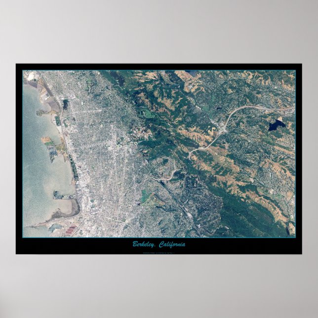 Poster satellite de Berkeley, Californie (Devant)