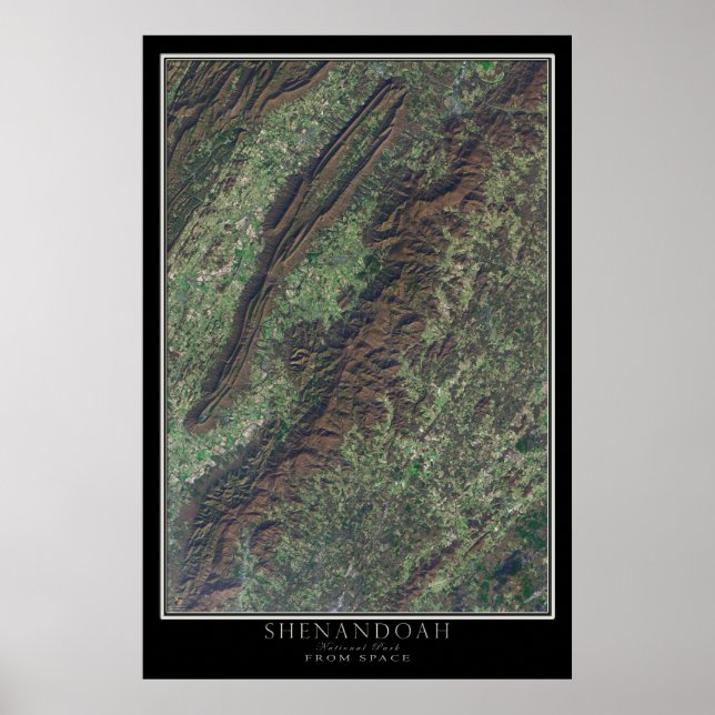 Poster satellite de Shenandoah National Park Virgi (Devant)
