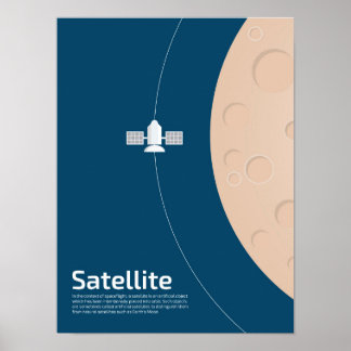 Poster satellite pour enfants
