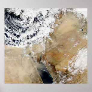 Poster Satellite view of the Eastern Mediterranean