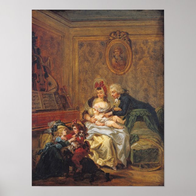 Poster Satisfaction du mariage ou de la famille heureuse (Devant)