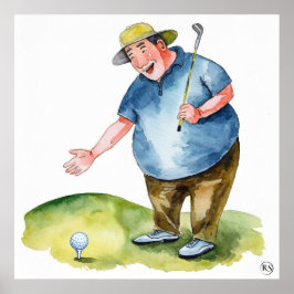 Poster S'Attaquer À La Boule - Golf Art Print