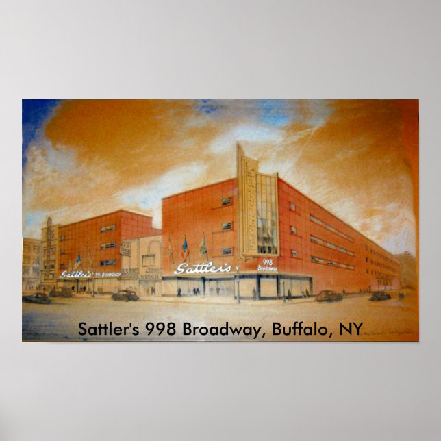 Poster Sattler's 998 Broadway, Buffalo, NY (Devant)
