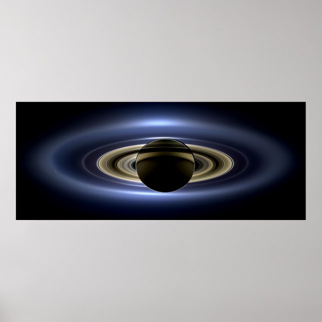 Poster Saturne éclipse le Soleil vu de l'orbiteur Cassini (Devant)