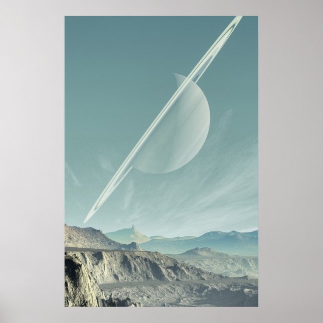Poster Saturne espace art (Devant)