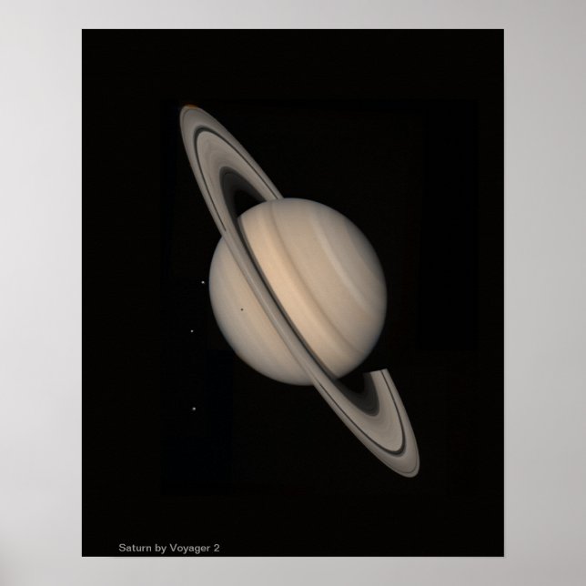 Poster Saturne par Voyager 2 (Devant)