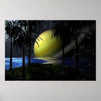 Poster Saturne tropicale