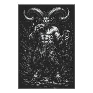 Poster Satyre d'hiver cornu — par BurnsInHell