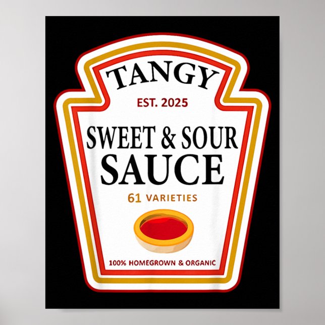 Poster Sauce Groupe Condiment Aigre-Doux Sucré (Devant)