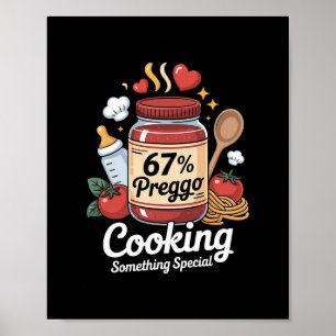 Poster Sauce Pasta Annonce de Grossesse Drôle 67